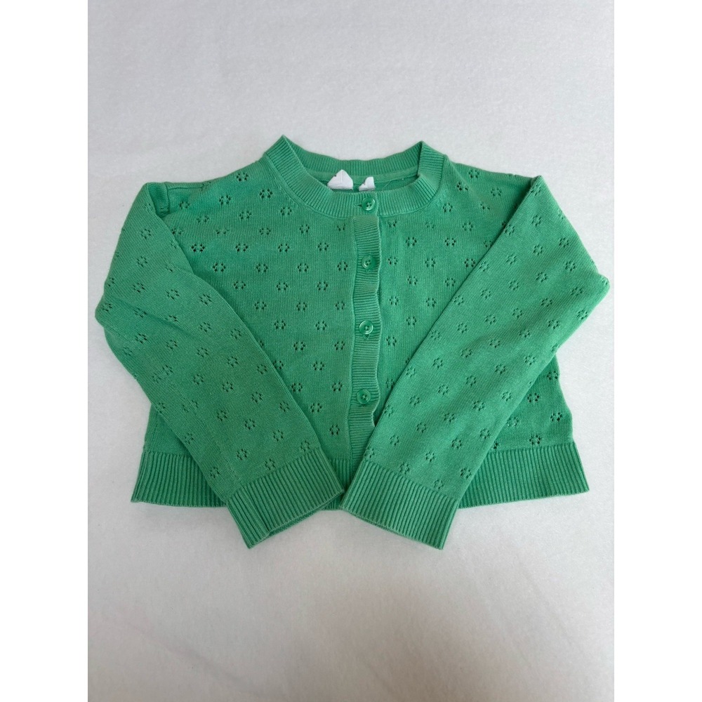 Gap‎ Kids Girls Mint Green Solid Knit Button-Front Cardigan Sweater Size Small
